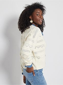 Cardigan in maglia traforata - Kiabi