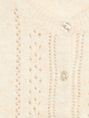 Cardigan in maglia traforata