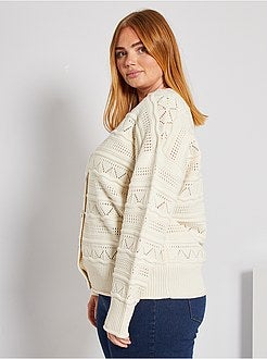 Cardigan in maglia traforata - Kiabi