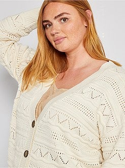 Cardigan in maglia traforata - Kiabi