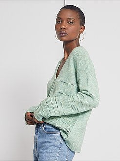 Cardigan in maglia traforata - Kiabi