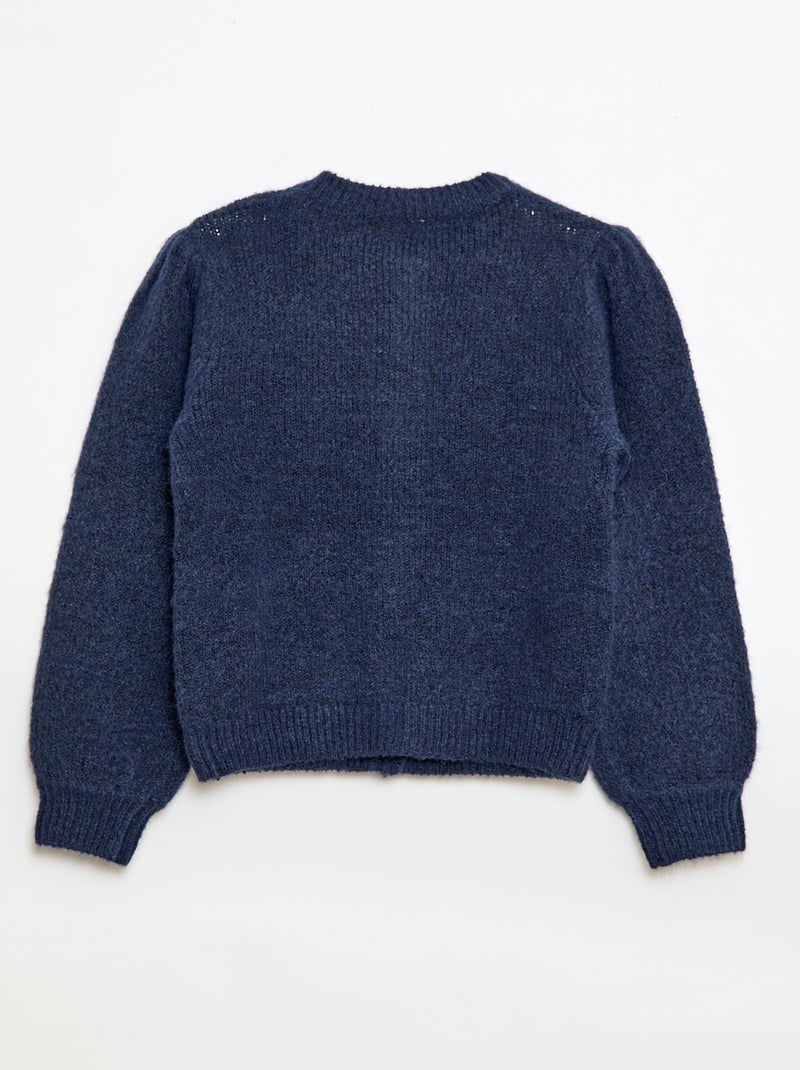Cardigan in maglia traforata Blu - Kiabi