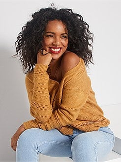 Cardigan in maglia traforata - Kiabi