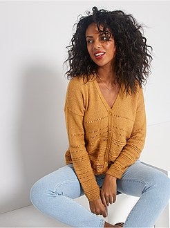 Cardigan in maglia traforata - Kiabi