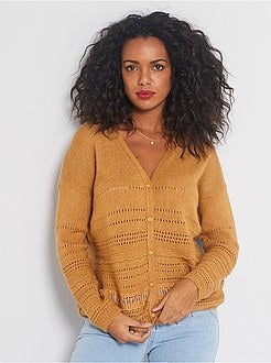 Cardigan in maglia traforata - Kiabi