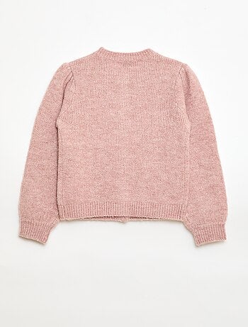 Cardigan in maglia traforata