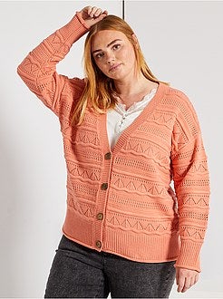 Cardigan in maglia traforata - Kiabi