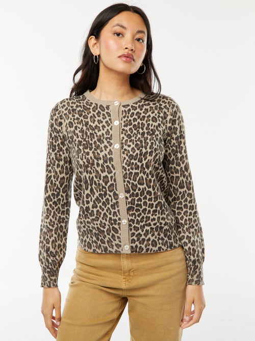 Cardigan in maglina gialla con bottoni - Kiabi