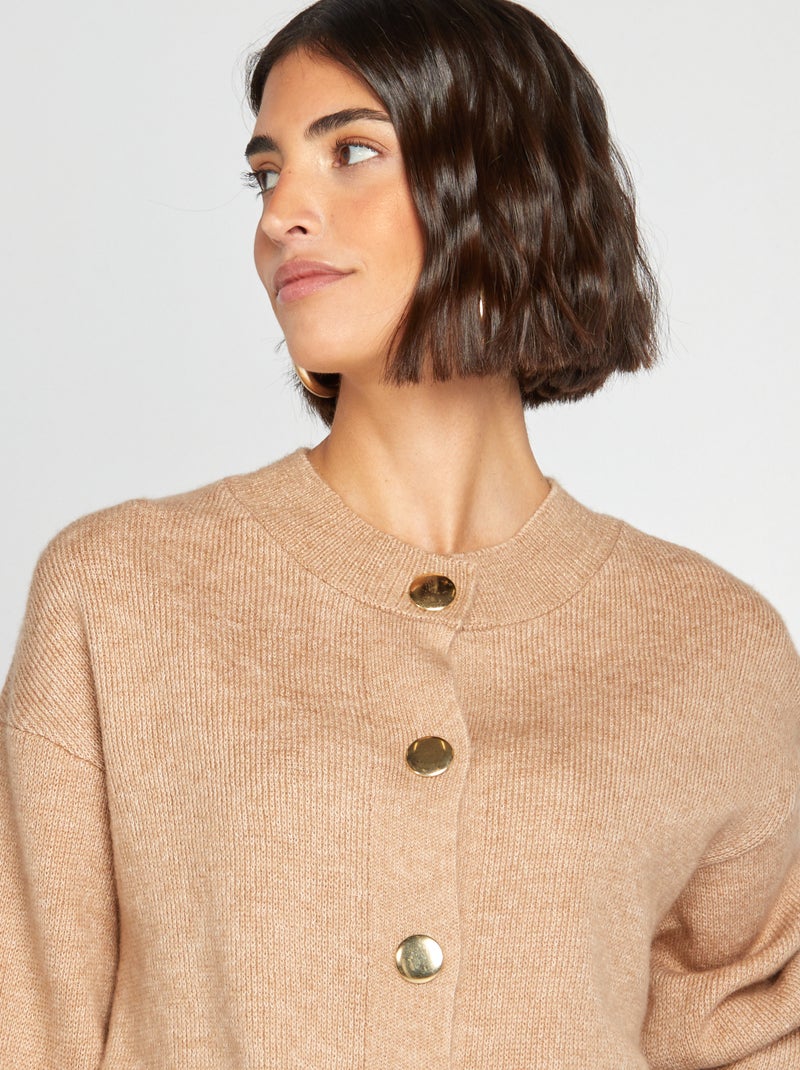 Cardigan in maglina leggera BEIGE - Kiabi