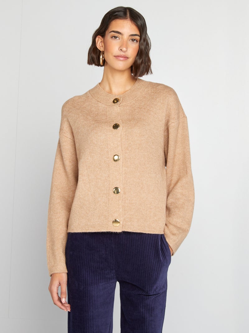 Cardigan in maglina leggera BEIGE - Kiabi