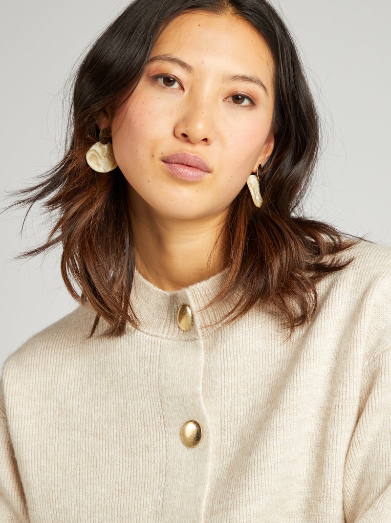 Cardigan in maglina leggera BIANCO - Kiabi