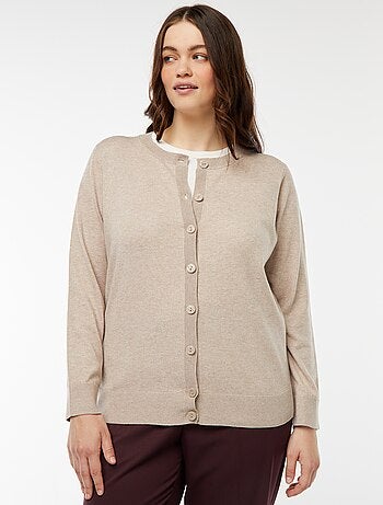 Cardigan in maglina leggera con apertura con bottoni