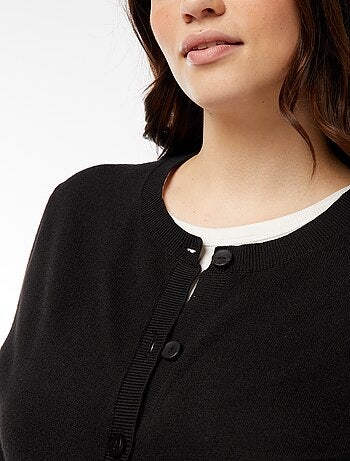 Cardigan in maglina leggera con apertura con bottoni