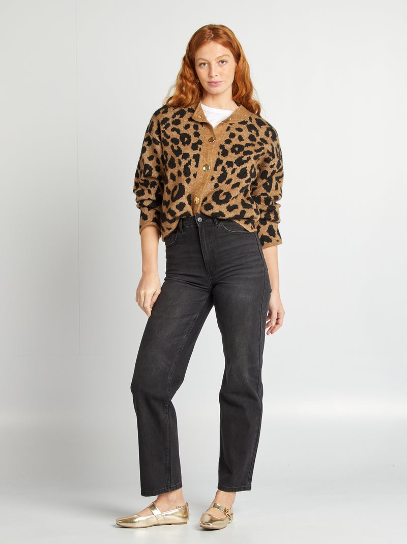 Cardigan in maglina leggera MARRONE - Kiabi