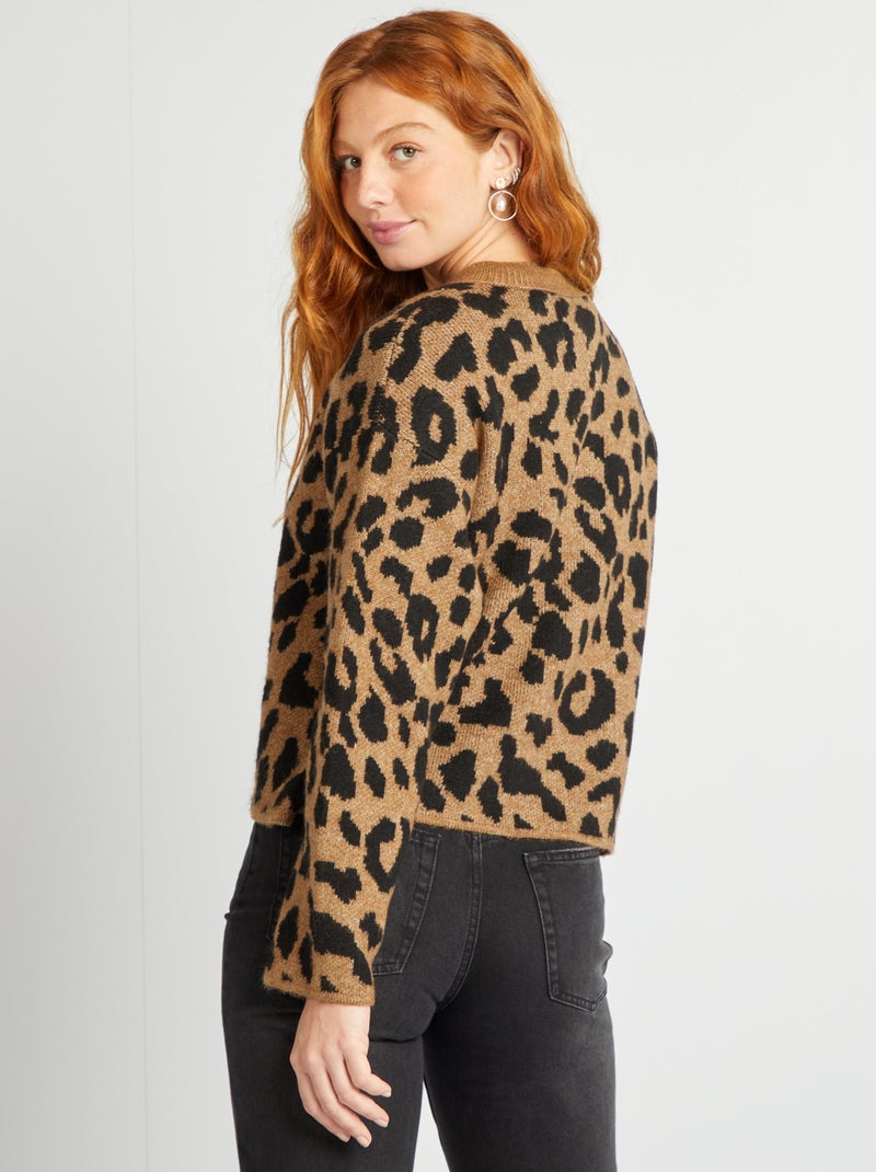 Cardigan in maglina leggera MARRONE - Kiabi