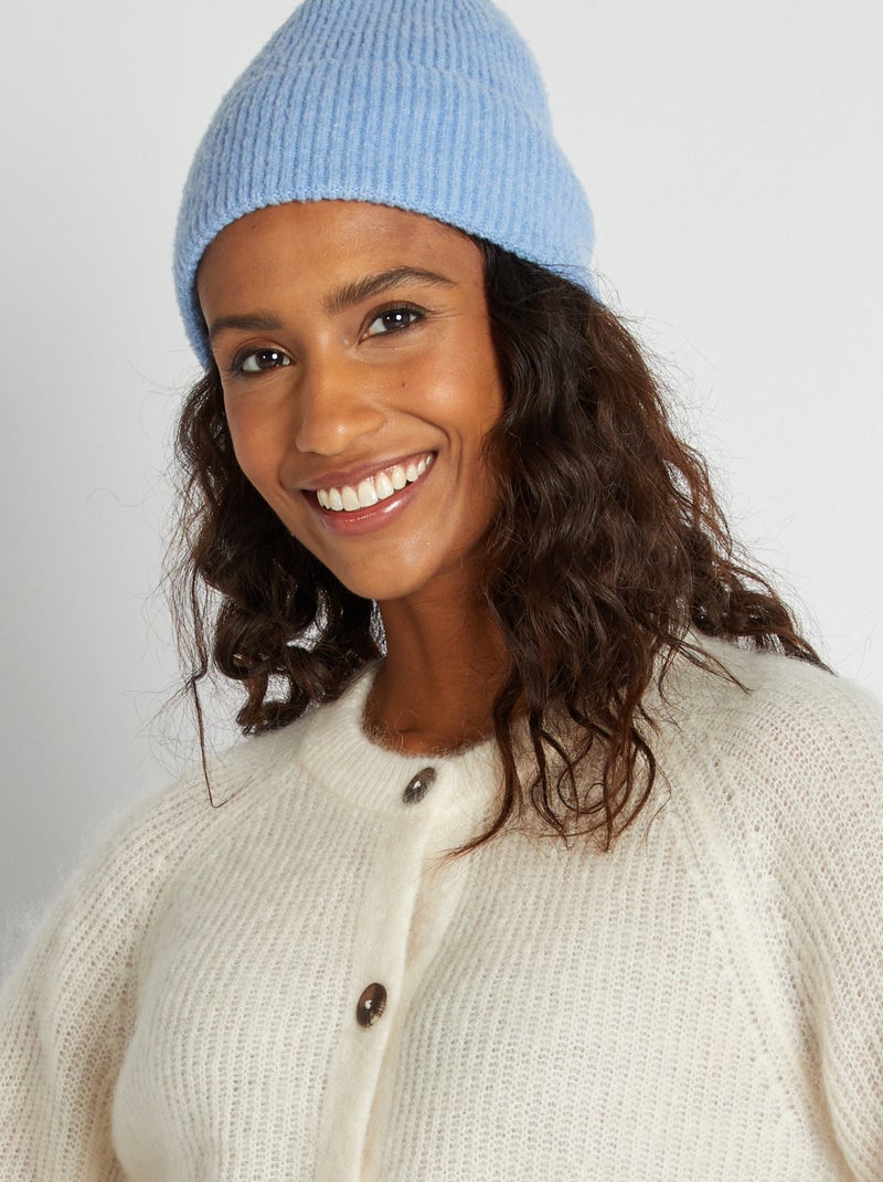 Cardigan in misto lana e mohair BIANCO - Kiabi