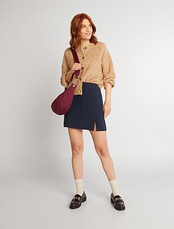 Cardigan in misto lana e mohair