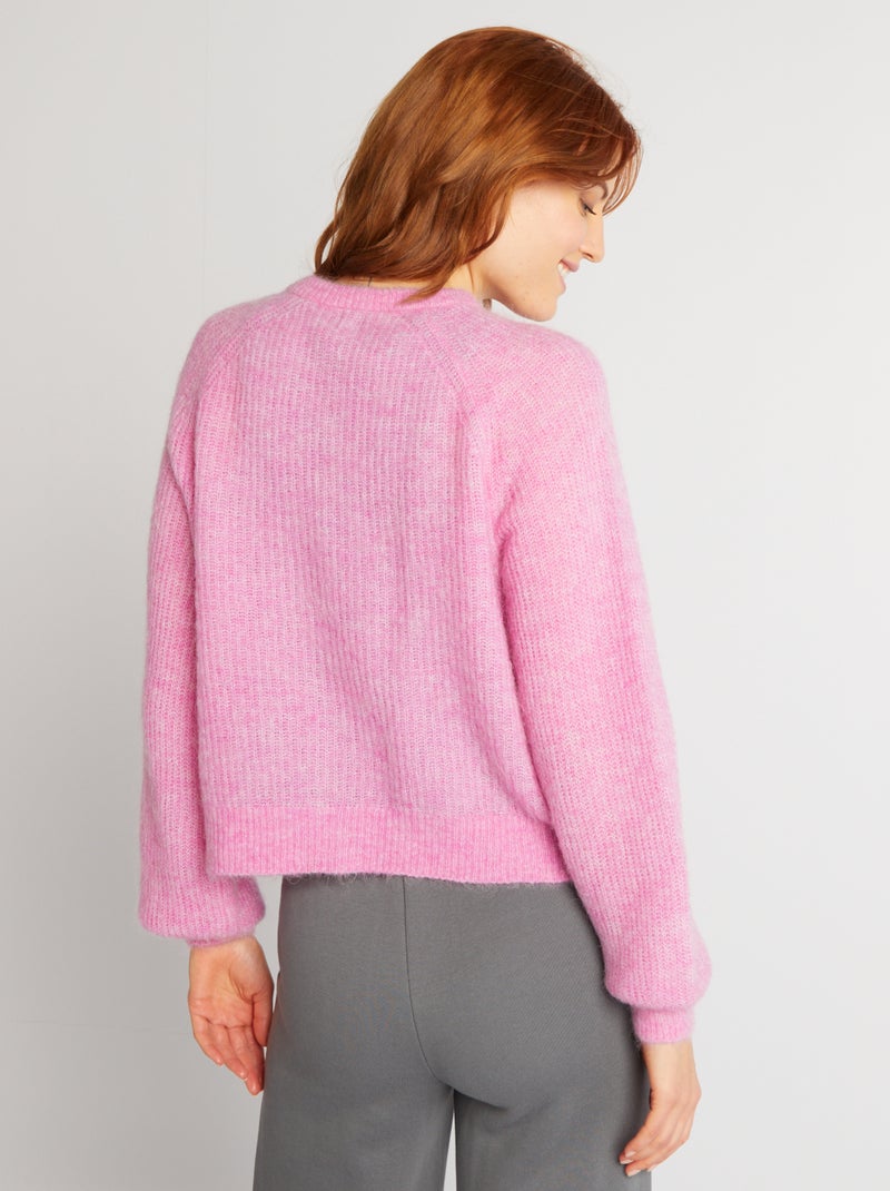 Cardigan in misto lana e mohair ROSA - Kiabi