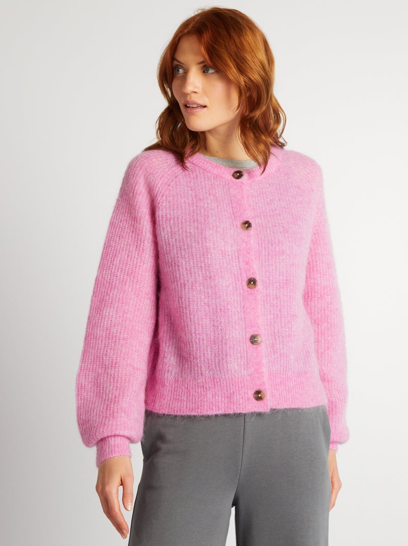 Cardigan in misto lana e mohair ROSA - Kiabi