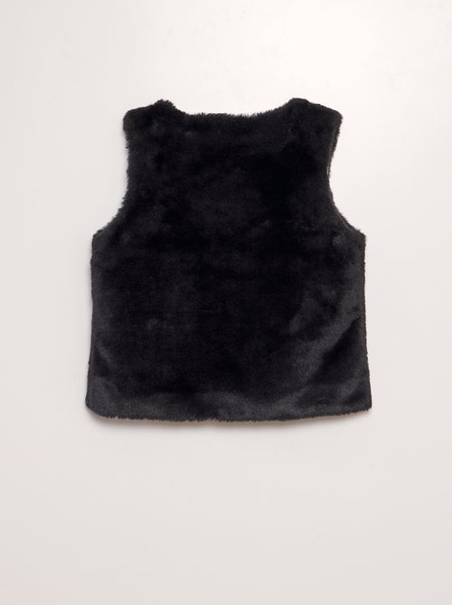 Cardigan in pelliccia ecologica senza maniche - Kiabi