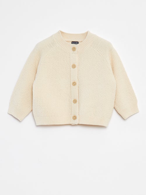 Cardigan in punto legaccio con allacciatura con bottoni - Kiabi