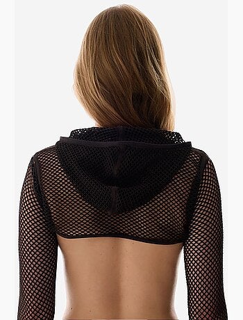 Cardigan in rete maniche lunghe penti