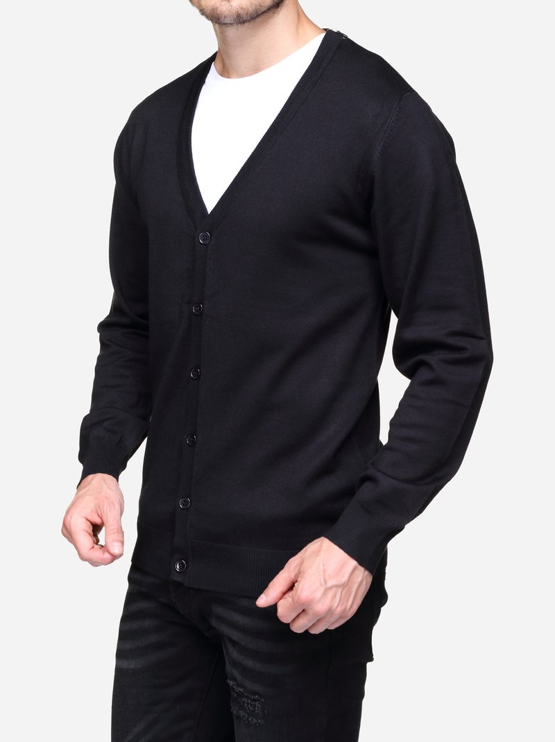 Cardigan in tessuto morbido - Frilivin Nero - Kiabi