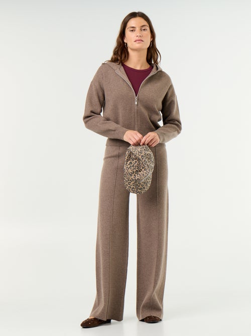 Cardigan in tessuto ottoman con cappuccio - Kiabi