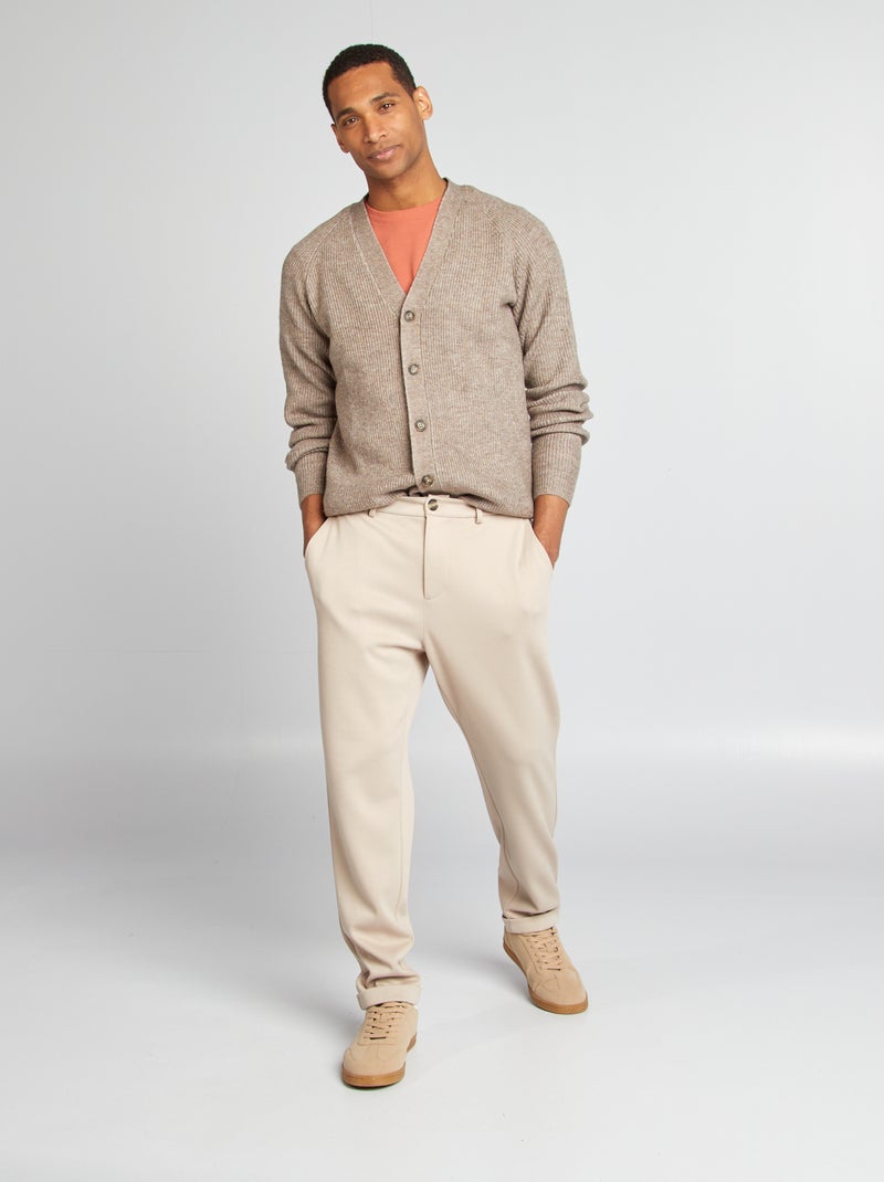 Cardigan in tessuto perlato BEIGE - Kiabi