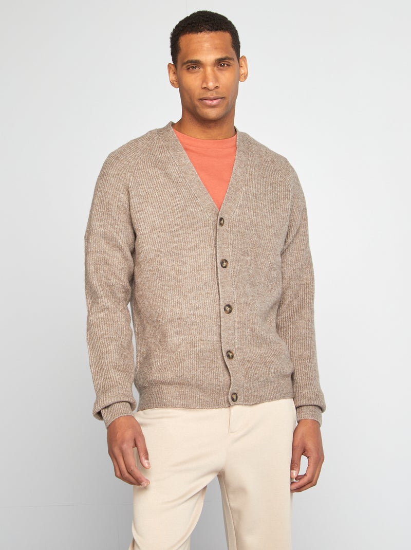 Cardigan in tessuto perlato BEIGE - Kiabi