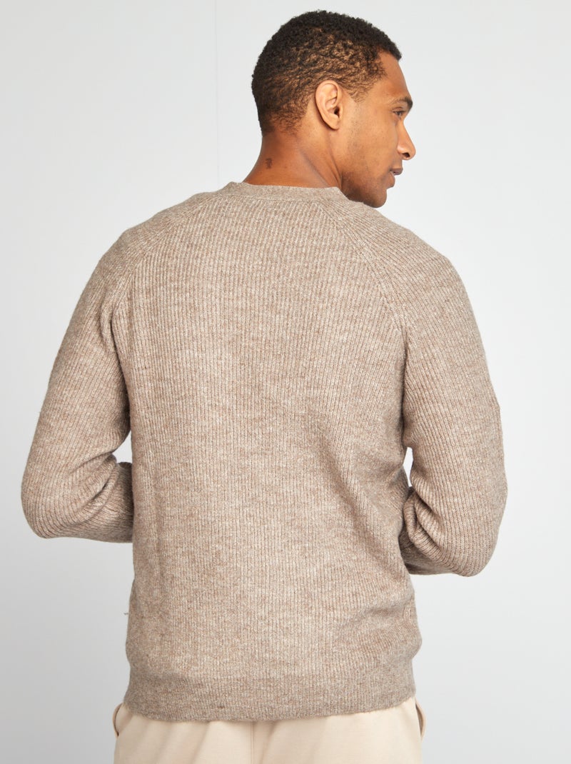 Cardigan in tessuto perlato BEIGE - Kiabi