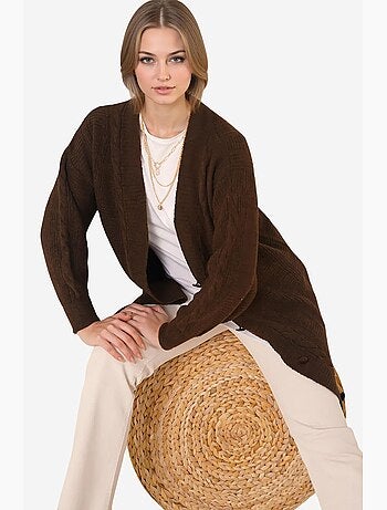 Cardigan jacquard con scollo a v e bottoni bdart