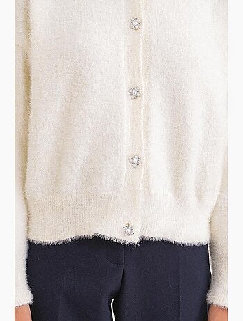 Cardigan jacquard oversize con bottoni mixray