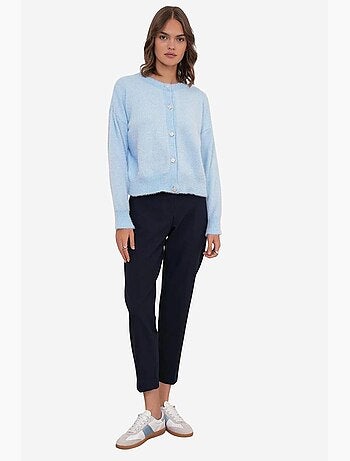 Cardigan jacquard oversize con bottoni mixray