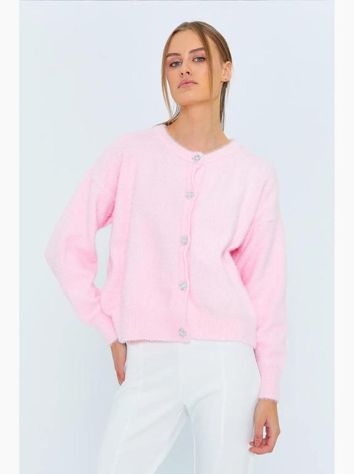 Cardigan jacquard oversize con bottoni mixray - Kiabi Cardigan jacquard oversize con bottoni mixray - Kiabi