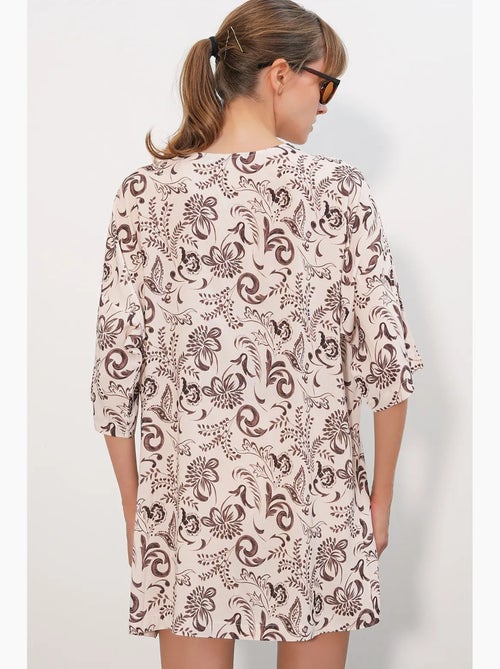 Cardigan kimono lungo stampato in viscosa bdart - Kiabi Cardigan kimono lungo stampato in viscosa bdart - Kiabi