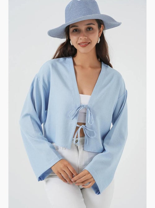 Cardigan kimono scollo a v misto viscosa bdart - Kiabi Cardigan kimono scollo a v misto viscosa bdart - Kiabi