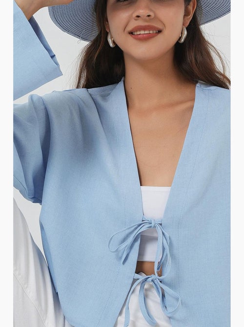 Cardigan kimono scollo a v misto viscosa bdart - Kiabi Cardigan kimono scollo a v misto viscosa bdart - Kiabi