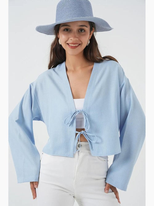 Cardigan kimono scollo a v misto viscosa bdart - Kiabi Cardigan kimono scollo a v misto viscosa bdart - Kiabi