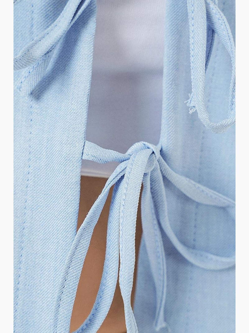 Cardigan kimono scollo a v misto viscosa bdart Blu chiaro - Kiabi