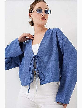 Cardigan kimono scollo a v misto viscosa bdart
