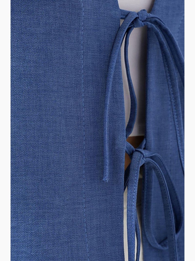 Cardigan kimono scollo a v misto viscosa bdart Blu elettrico - Kiabi