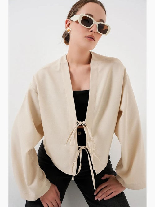 Cardigan kimono scollo a v misto viscosa bdart - Kiabi Cardigan kimono scollo a v misto viscosa bdart - Kiabi