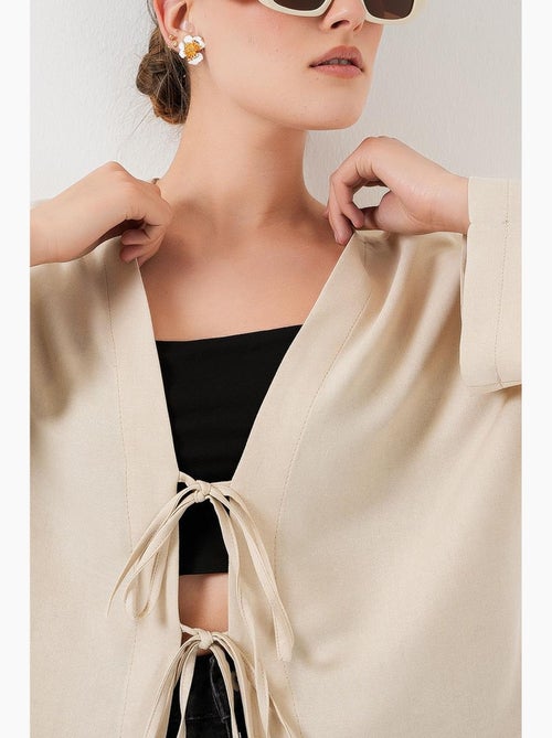 Cardigan kimono scollo a v misto viscosa bdart - Kiabi Cardigan kimono scollo a v misto viscosa bdart - Kiabi