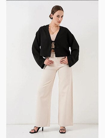 Cardigan kimono scollo a v misto viscosa bdart