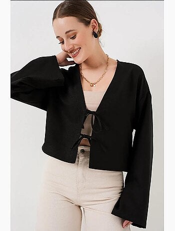 Cardigan kimono scollo a v misto viscosa bdart