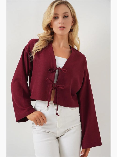 Cardigan kimono scollo a v misto viscosa bdart - Kiabi