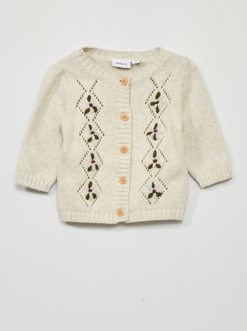 Cardigan lavorato a maglia BEIGE - Kiabi