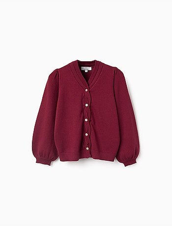 Cardigan in maglia con dettagli intrecciati