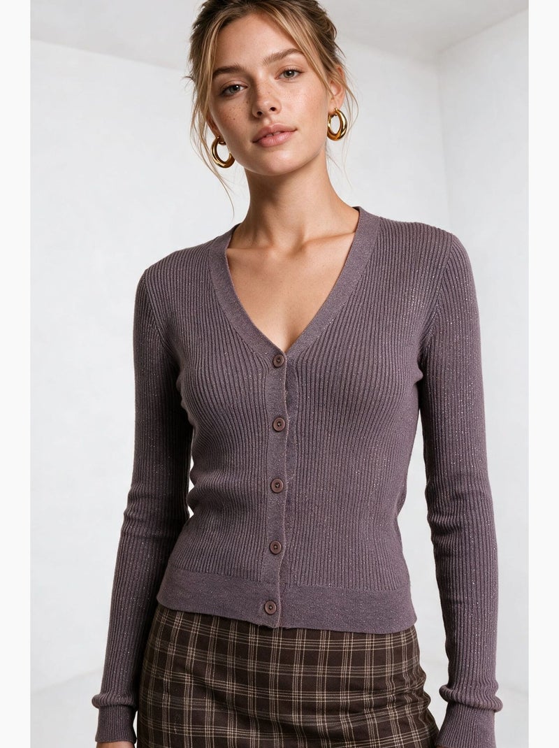 Cardigan lavorato a maglia donna istanbul Malva - Kiabi